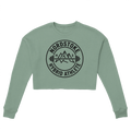 Nordstoke Badge cropped sweatshirt, Norse barbell emblem print detail