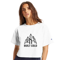 Nordstoke Built Cold crop tee, Norse mountain print detail