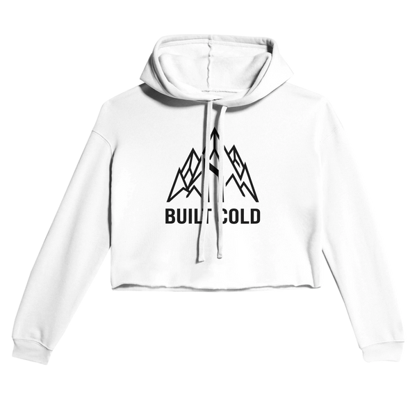 Nordstoke Built Cold cropped hoodie, Norse mountain print detail