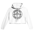 Nordstoke Badge cropped hoodie, Norse barbell emblem print detail