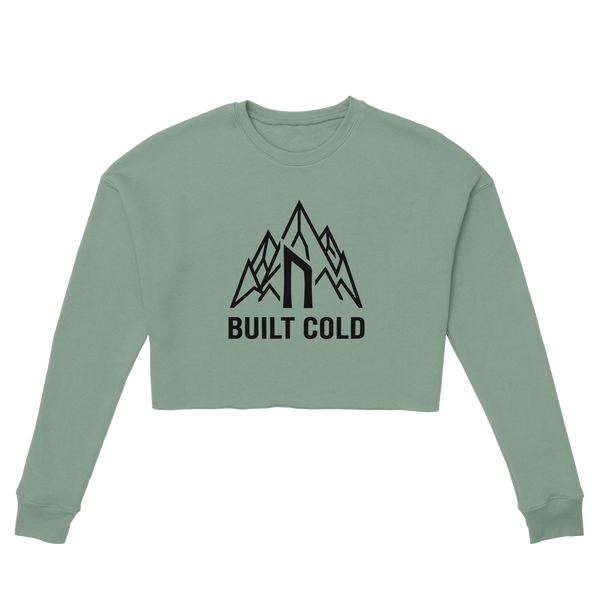 Nordstoke Built Cold cropped sweatshirt, Norse mountain print detail