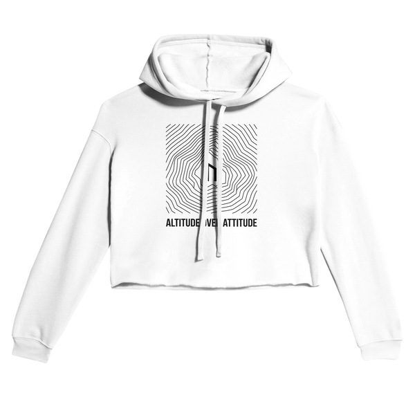 Nordstoke Altitude cropped hoodie, topographic summit print detail