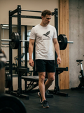 Nordstoke Crewneck Tee — full-length gym lifestyle shot
